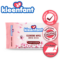Load image into Gallery viewer, Kleenfant Cherry Blossom Cleansing Wipes 21 Sheets Pack of 10

