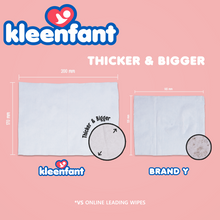 Load image into Gallery viewer, Kleenfant Cherry Blossom Cleansing Wipes 21 Sheets Pack of 15
