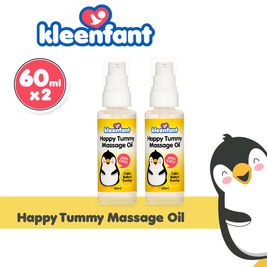Kleenfant Happy Tummy Massage Oil 60ml (Bottle of 2)