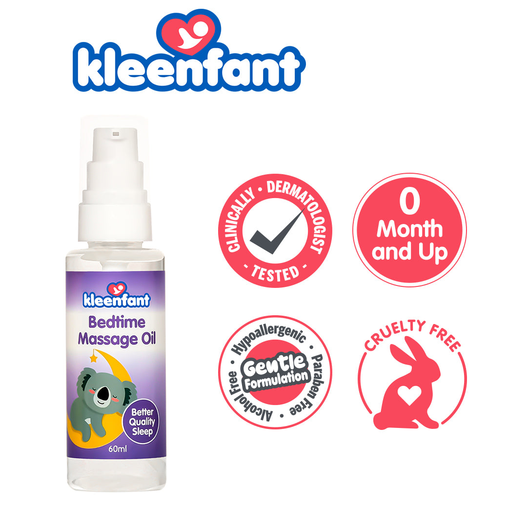 Kleenfant Bedtime Massage Oil 60ml (Bottle of 2)