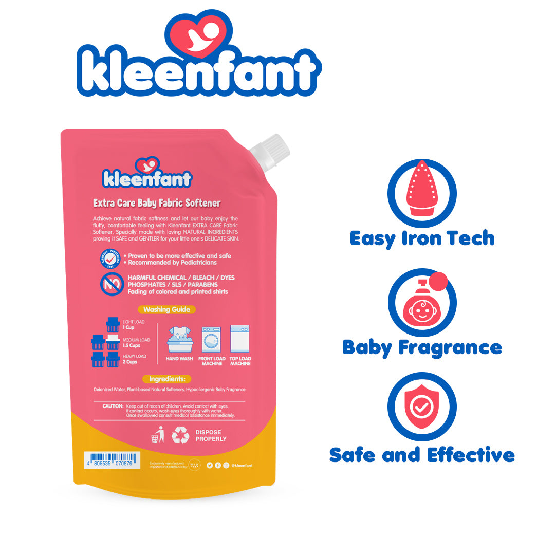 Kleenfant Extra Care Baby Fabric Softener (550ml) Refill Pack