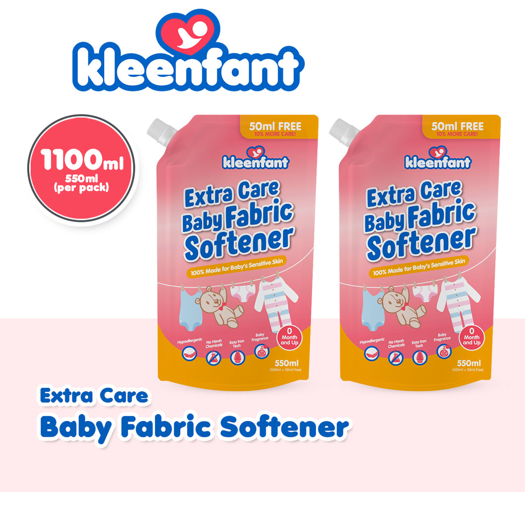 Kleenfant Extra Care Baby Fabric Softener Refill (550ml) Pack of 2
