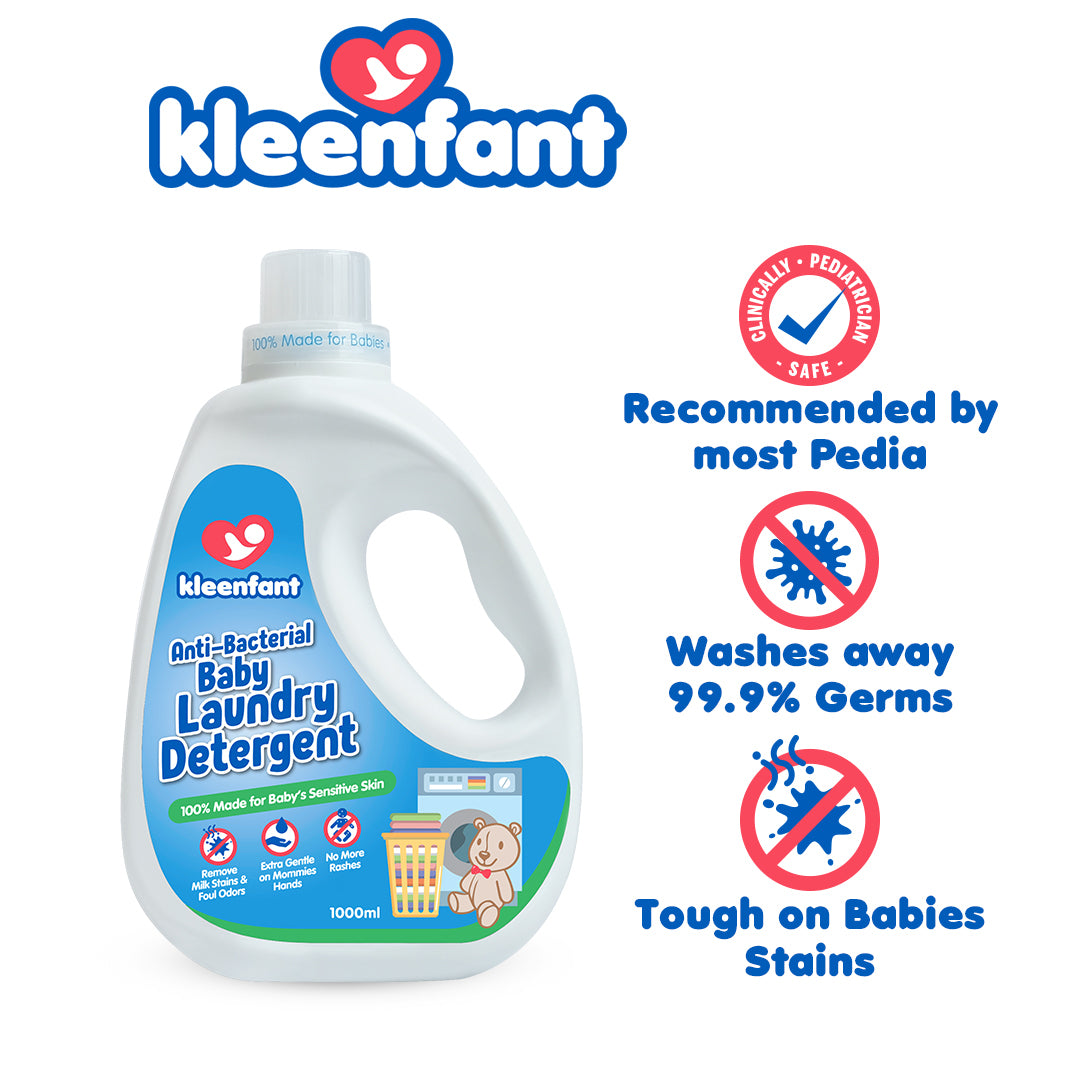 Kleenfant Antibacterial Baby Laundry Detergent Bottle + Refill